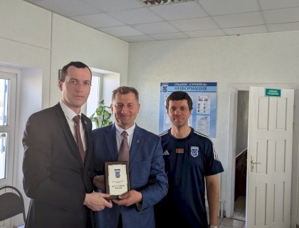 Встреча команды СК Строитель с начальником УСиТ Брестского облисполкома 