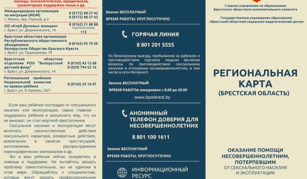 Карта помощи Брестской области